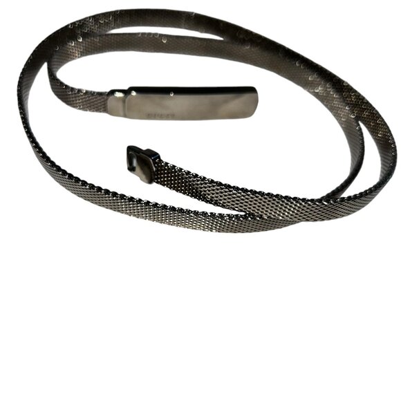 Gucci Italy 100% authentic silver metal chain mesh skinny belt Designer … - Picture 5 of 5